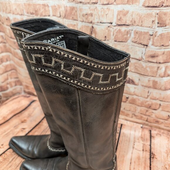 Women's Ariat SAHARA Black Western Boots Size 6.5 B - Picture 5 of 16